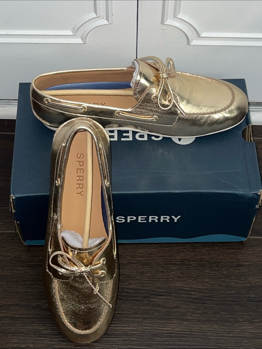 Sperry Women's Slim Lace-Up Boat Shoes, Gold, Size: 11 - Picture 6 of 8